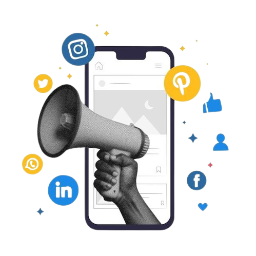 social media marketing mobile phone concept influencer with trendy effet hand removebg preview